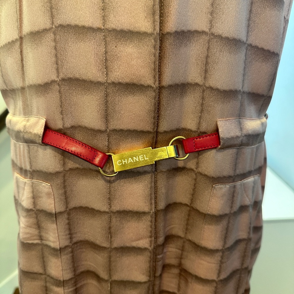 Vintage Chanel Pink Plaid Shirtdress sz 40 - Picture 7 of 14